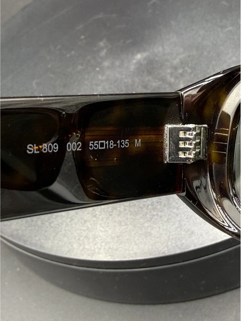 Saint Laurent SL 809 Tortoiseshell Rectangular Sunglasses - Picture 10 of 12